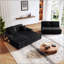 Canapé convertible en forme de U avec tissu velours côtelé offrant confort et fonctionnalité modernes pour le salon