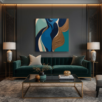 Abstract Figurative 42 Black Canvas Wall Art