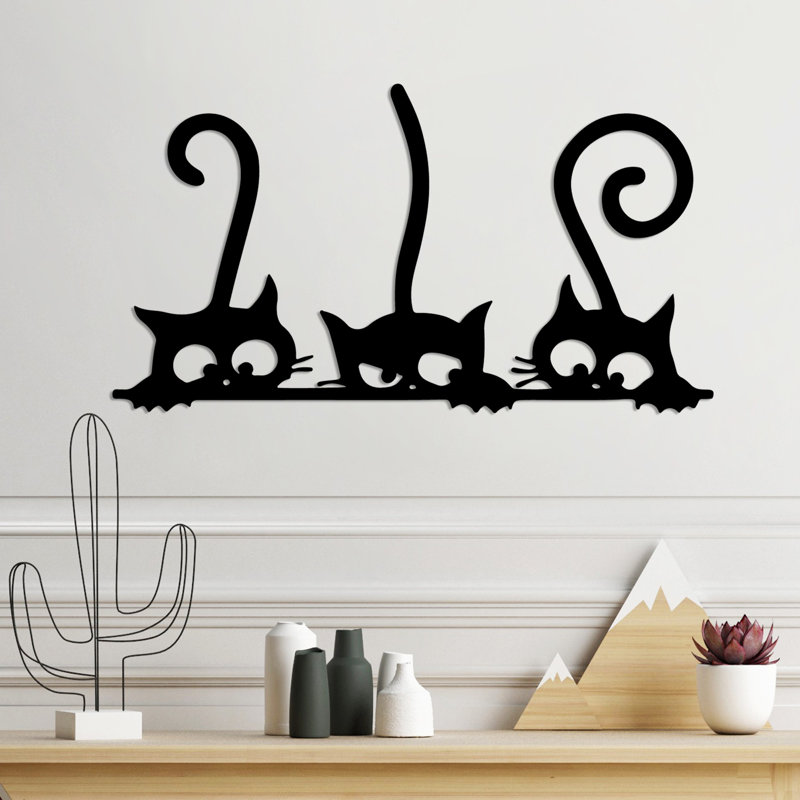 Stylish Black Decorative Metal Wall Accessory, 23.6 x 13.0 inches | 100% Metal Construction, Thickness: 0.06 inches | Perfect for Home Decor, Unique Design for Living Room, Bedroom, and Office Spaces