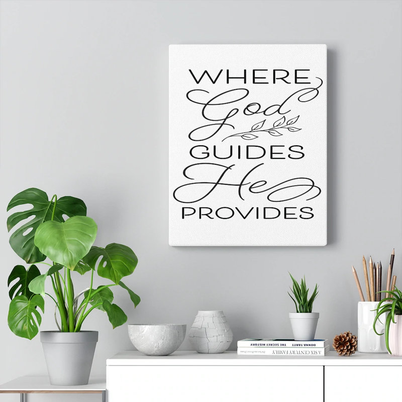 God Guides He - Wrapped Canvas Print, 76cm H x 61cm W