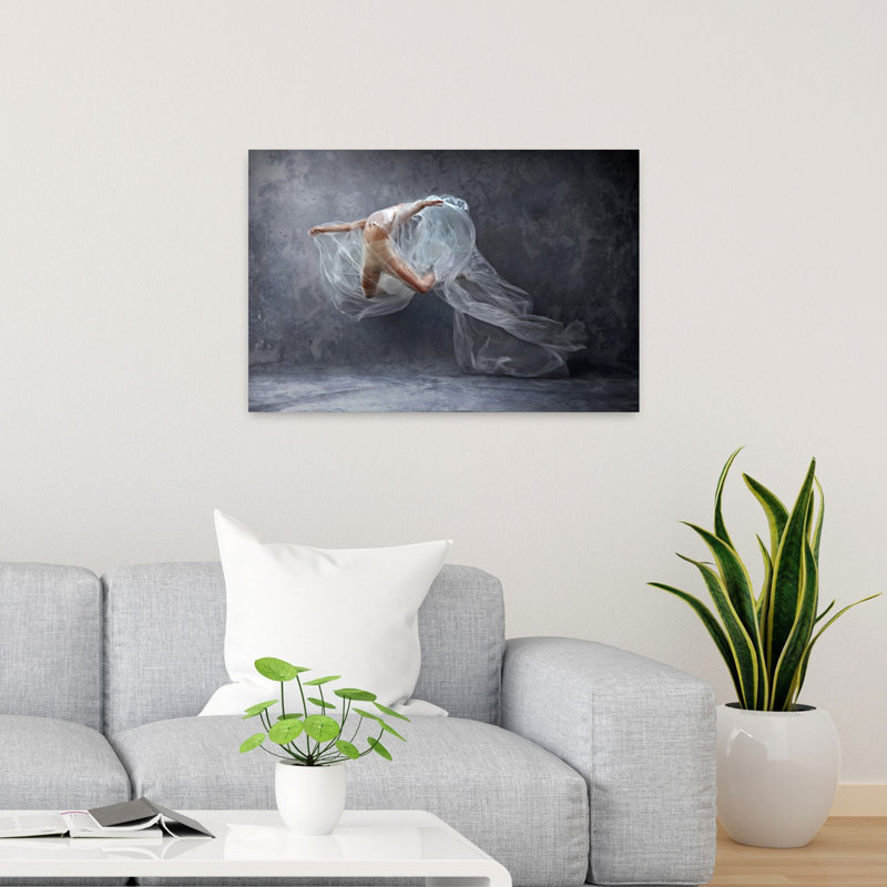 «Floating plastique danseuse abstraite», impression murale délicate, H 36 po x l 24 po