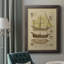 Toile encadrée de qualité supérieure Antique Ship Plan II - prête à être accrochée-546039943