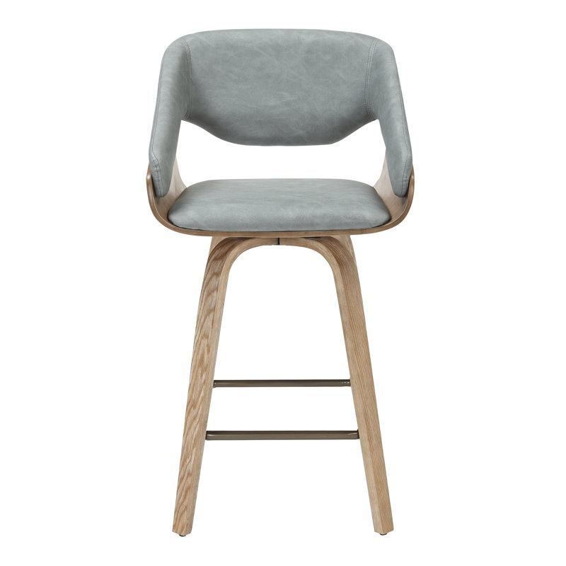 Swivel Counter Stool, Light Gray