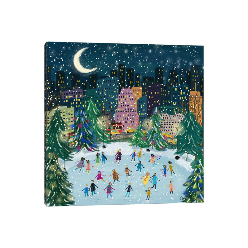 «Skating In The Park», reproduction d'art sur toile encadrée, H 48 po x l 48 po, Toile tendue, Ne s’applique pas