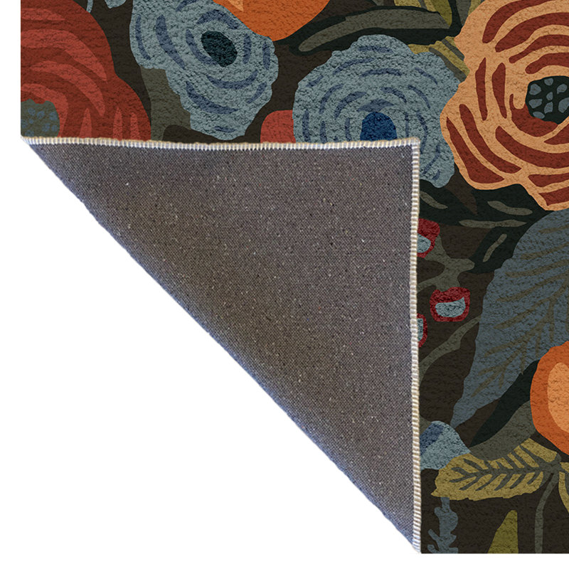 Tapis décoratif multicolore à motif floral, Tapis de couloir 3 pi 3,37 po x 9 pi 10,11 po
