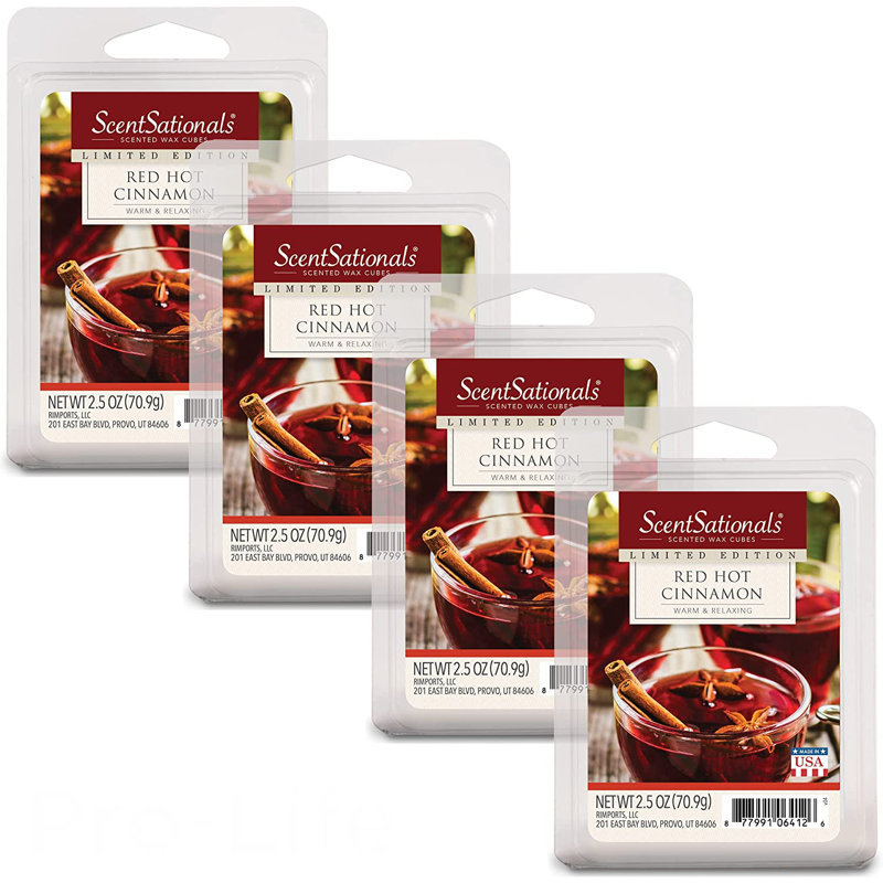 Red Hot Cinnamon Scented Wax Melts 2.5 oz 4-Pack