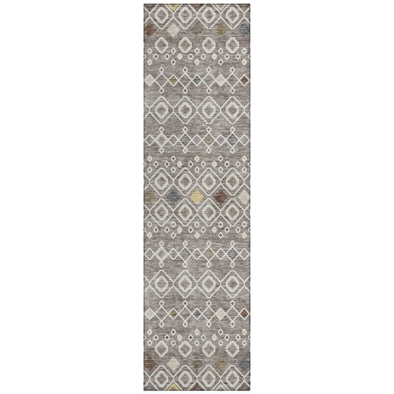 Aleighna Area Rug with Non-Slip Backing, Runner 2'3" x 7'6"