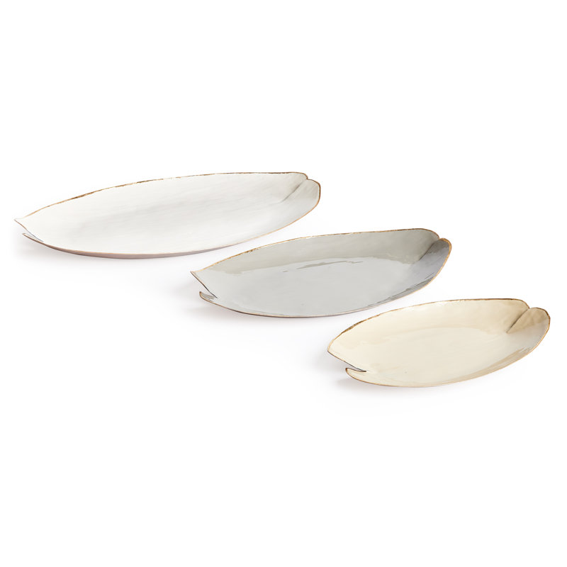 Gratton Metal Decorative Tray, Beige