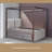 Upholstered Canopy Storage Bed-1403321247