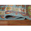 Tapis indien géométrique Kazak bleu 8 x 10