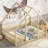 Organic Natural Full Size Solid Pine House-Shaped Platform Floor Bed with Protective Guardrails and Fence-364459313-364459319