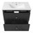 Floating Bathroom Vanity with Oval Knobs and Soft-Close Drawer Slides-209296124