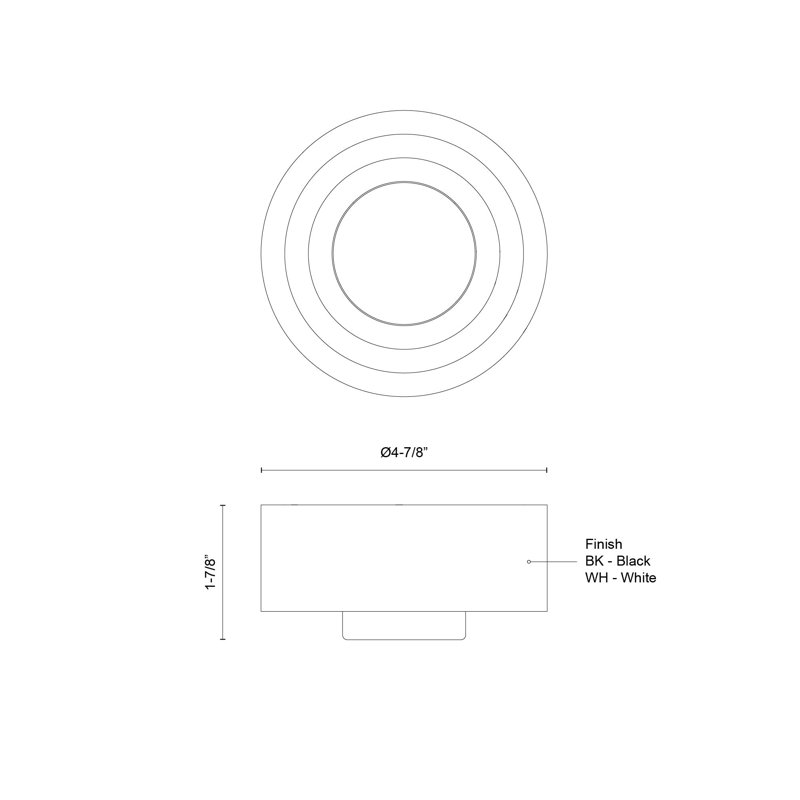 Arco 1 - Light LED Flush Mounted Sconce, White