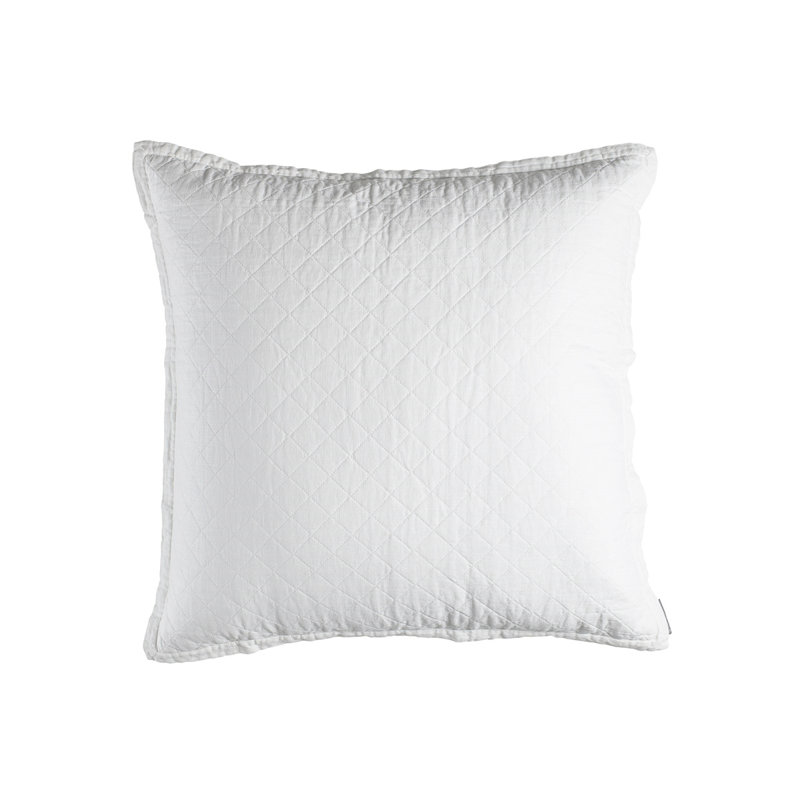 Emily Euro Pillow Cover & Insert, White