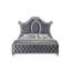 Tête de lit capitonnée 1pc avec revêtement luxueux et garniture cloutée complexe à motif de losanges-1507995846-1507995845