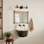 Éclairage pour salle de bain 3 lumières Myren avec abat-jour en verre bullé transparent Myren