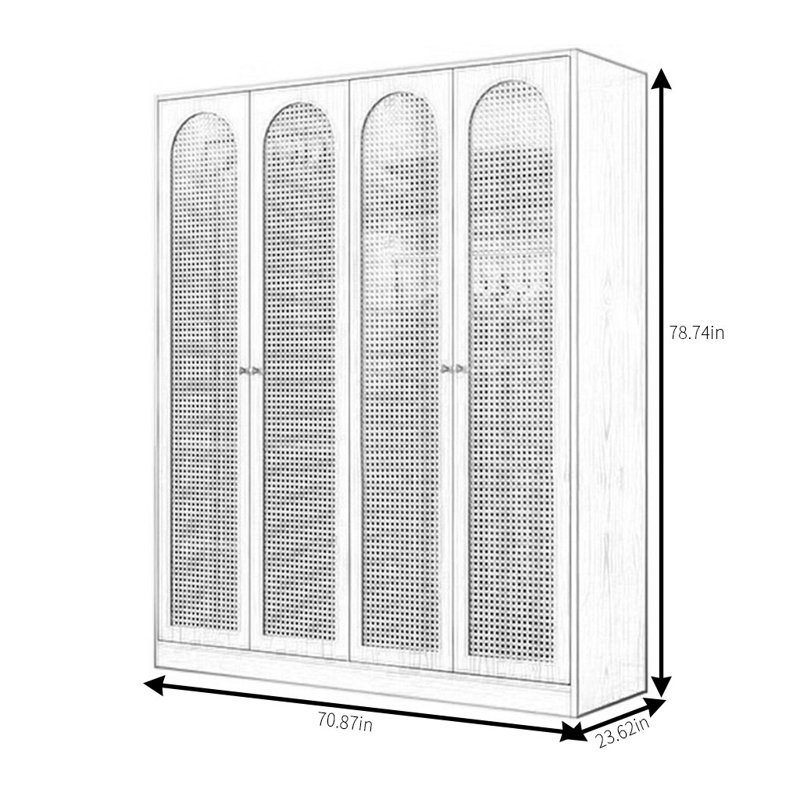 Debany, 79" H x 71" W x 24" D