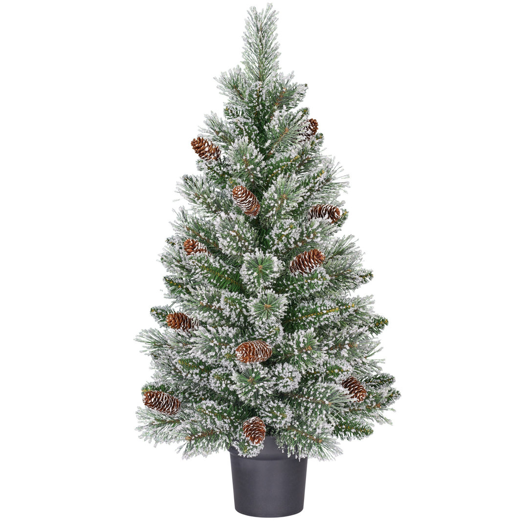 Künstlicher Weihnachtsbaum 90 cm Weiß mit Beleuchtung