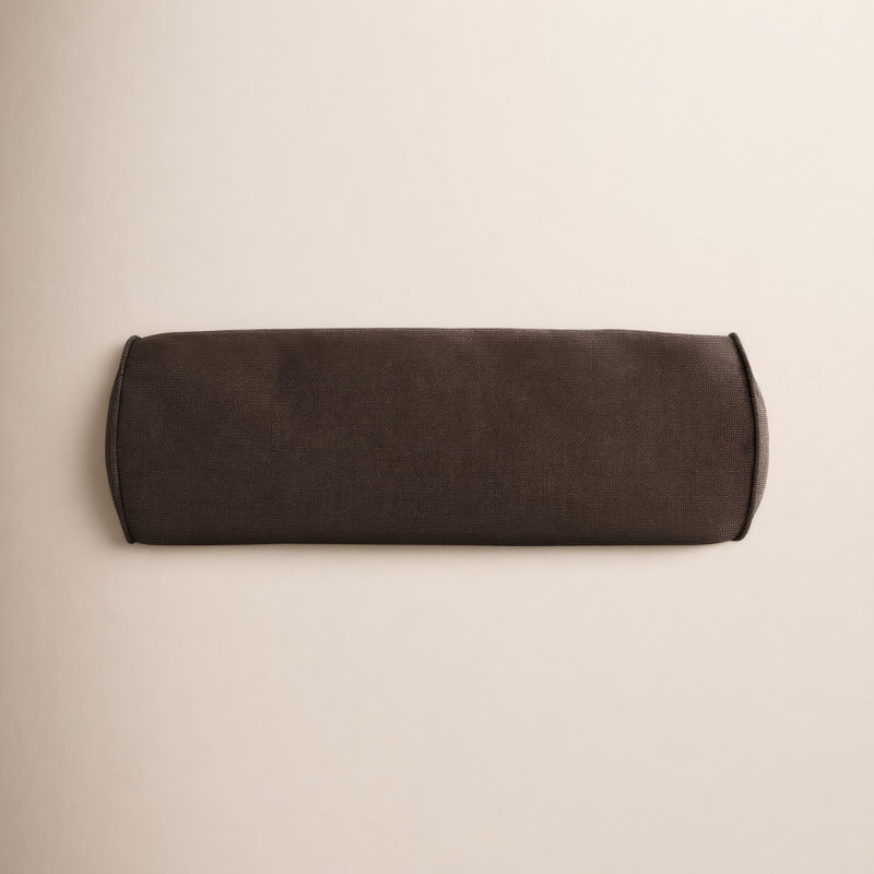 Damiana Outdoor Reversible Throw Pillow, Canvas Java, 8" x 24"