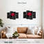 Ensemble de 4 pièces de roses rouges gothiques sur toile-1125689184