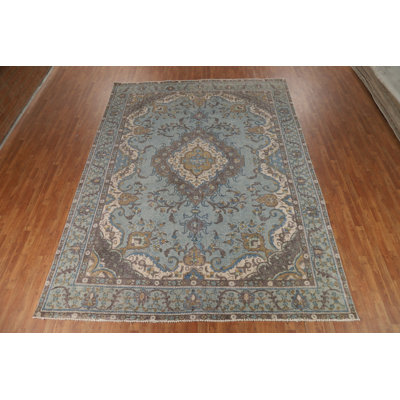 Blue Handmade  Traditional Area Rug 10x13