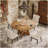47 Inch Wood Dining Table Round Dining Table (Just 1pcs Dining Table)-870586526