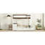 Lit superposé Space Twintwin avec rangement, bureau et lit gigogne simple blanc et noyer, rangement moderne +