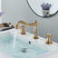 Widespread Bathroom Sink Basin Faucet Waterfall 2 Handle 3 hole Vanity Mixer Tap