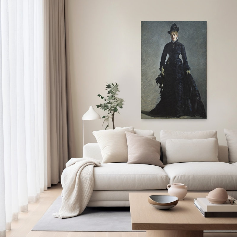 A Parisian Lady Impressionist Contemporary Portrait Wall Art Print, 152.4cm H x 101.6cm W