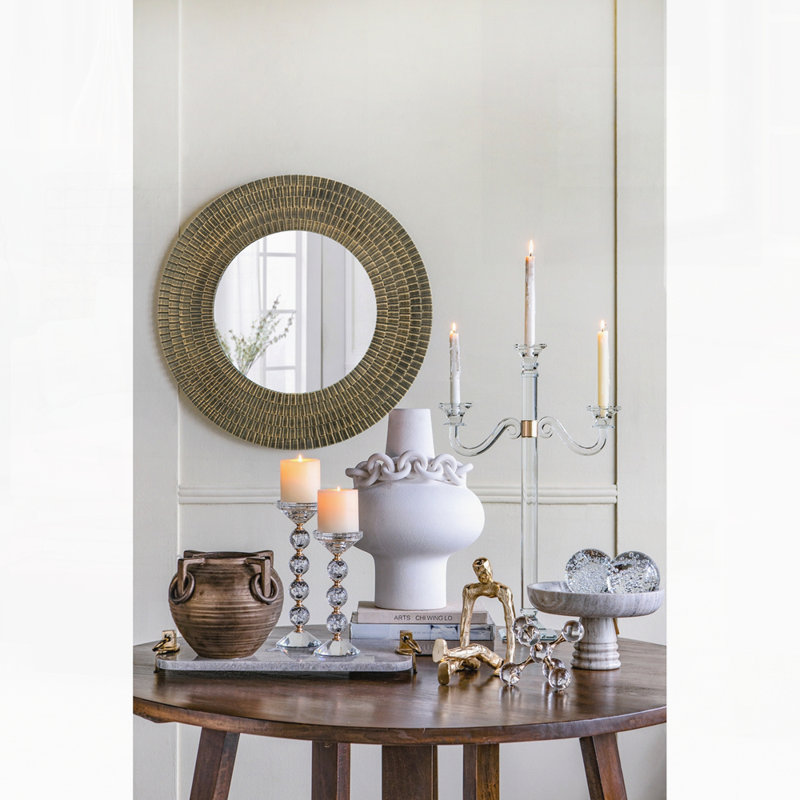 Miroir d'appoint 29,5 po, Noir doré