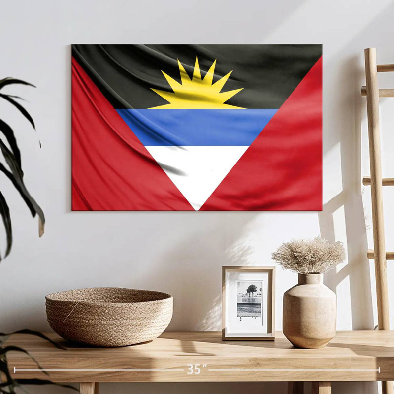 Silky Antigua And Barbuda Flag, 8" H x 12" W