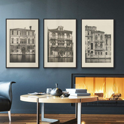 " Vintage Views Of Venice I " 3 - Pieces