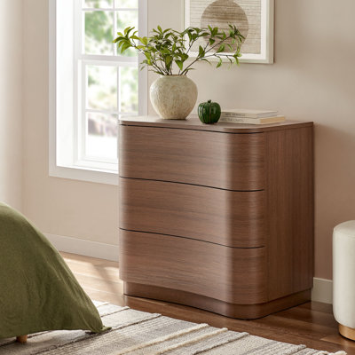 Commode compacte incurvée à 3 tiroirs Mirae