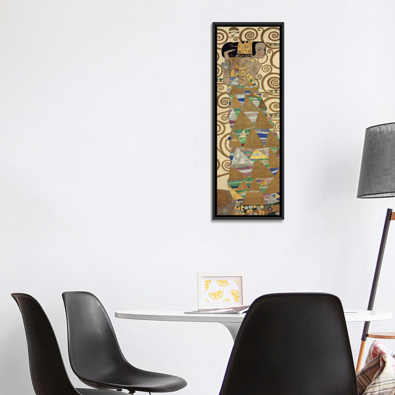 «Expectation, Vertical» par Gustav Klimt, impression sur toile tendue, H 48 po x l 16 po x P 1,5 po, Toile tendue