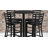 30'' Round Laminate Table Set with X-Base and 4 Ladder Back Metal Barstools-58203008-58203005