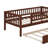 Rustic Wooden Daybed With Underbed Trundle And Protective Fence-Style Guardrails-541746099