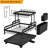 2-tier metal dish drying rack, no installation required Sturdy dish rack for kitchen countertops with draining board Multifunctional storage and draining unit