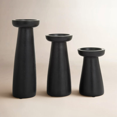 Wood Tabletop Candlestick