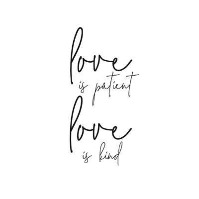 Love Patient And Kind 2 - Wrapped Canvas Print