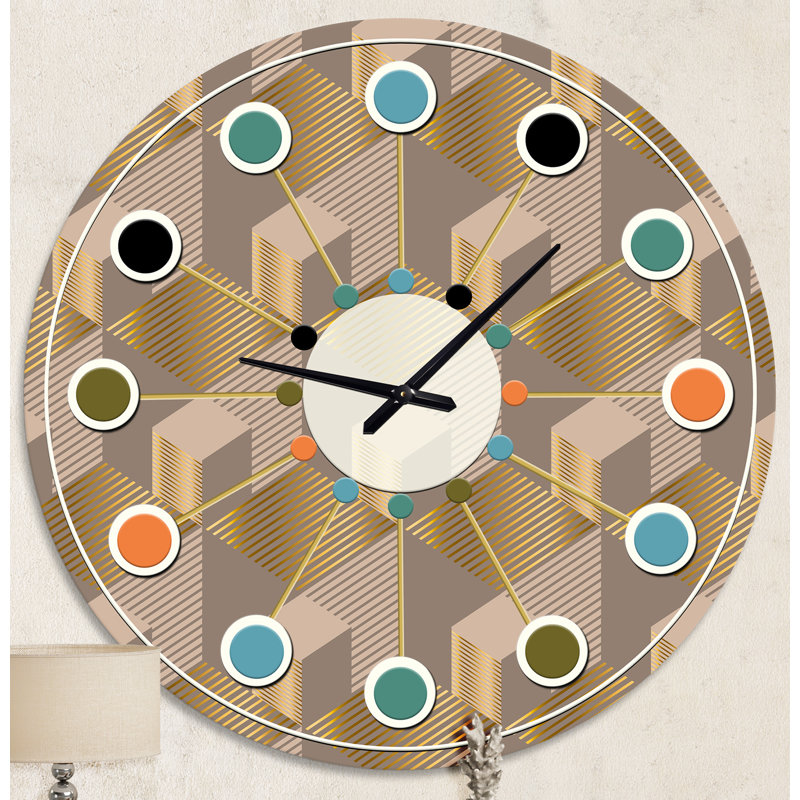 Horloge murale rétro Mid-Century, Moyenne
