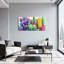Plantes et fleurs, cactus coloré, impression sur toile-115728439