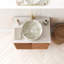 Meuble-lavabo mural simple 24 po x P 18 po x H 34 po Grain de bois chêne brun-132746145