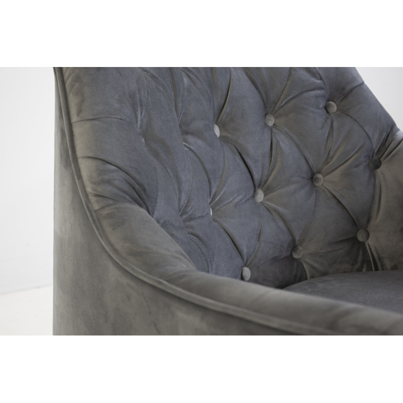 Ellington Upholstered Armchair, Graphite Velvet