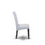 L'ensemble 3 pièces de table de cuisine et chaises comprend une table de salle à manger ronde avec Dropleaf et 2 chaises de salle à manger Parsons en tissu gris, 42 x 42 pouces, noir-38640243-38640242-124508002