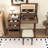 Vantiy Desk with Mirror, LED Lights, Drawers and Compartments