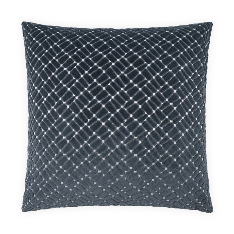 Melvin Square Pillow Cover & Insert, Indigo, Square 22"