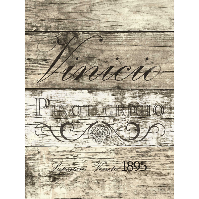 White Wash Wood Label 2 - Impression sur toile tendue, H 16 po x l 12 po