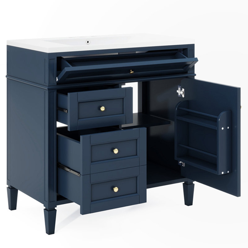 Armoire d'appoint Retha, Bleu