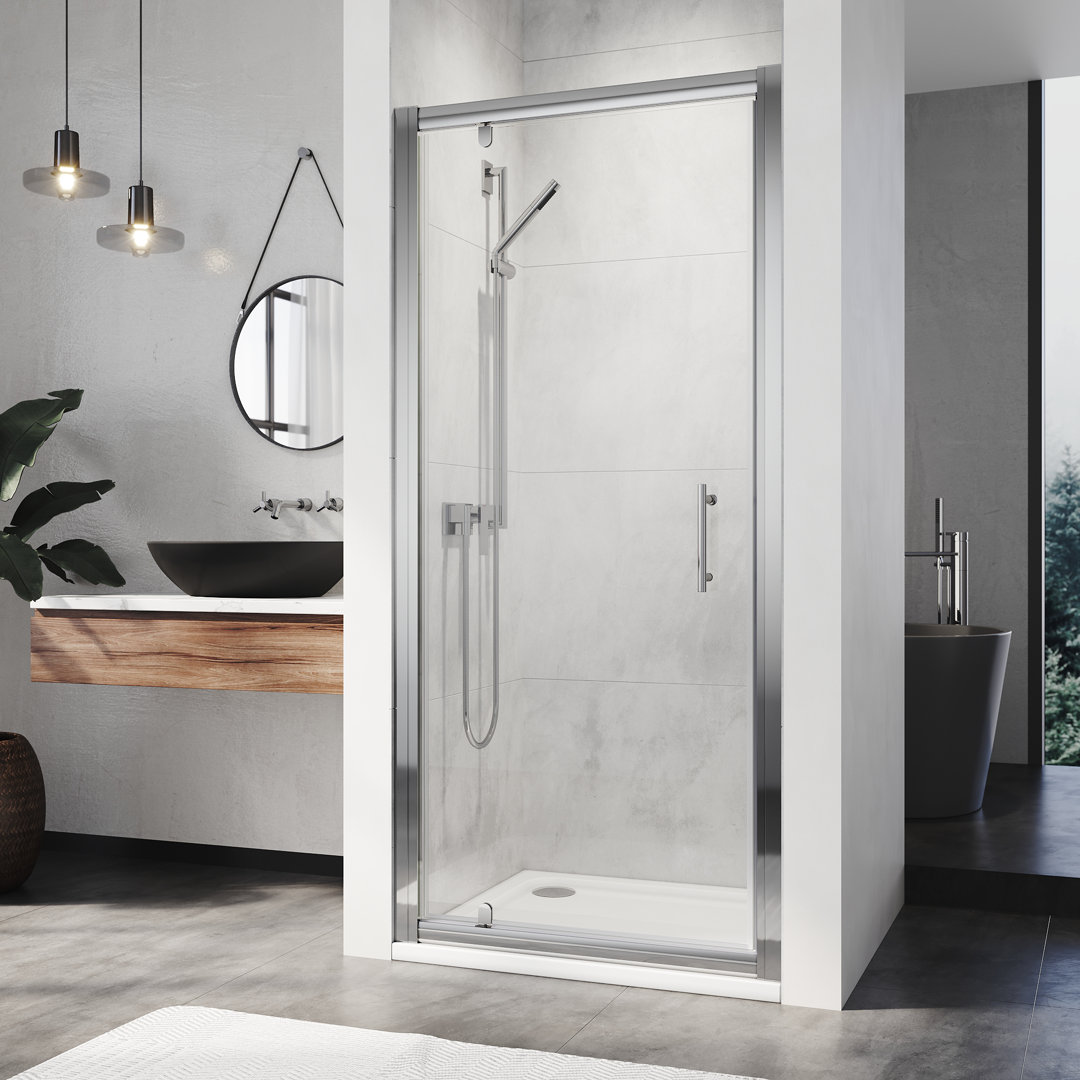 Madarisse Framed Tempered Glass Pivot Shower Door