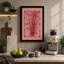 Bamboo Study in Red Botanical - Wrapped Canvas-807822930-807822939
